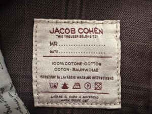 Jacob Cohen jeans in denim di cotone Tartan a fondo viola Taglia W35 - immagine 5