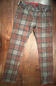 Jacob Cohen Academy pantaloni in cotone+elastan Tartan a fondo verde/bordeaux Taglia W33 - immagine 6