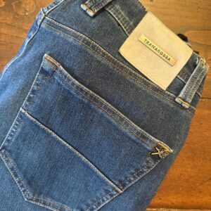 Tramarossa, blue jeans in denim di cotone+elastan Colore blu délavé Taglia W33
