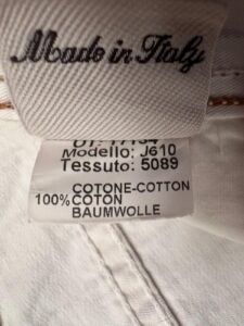 Jacob Cohen pantaloni in cotone A righe bianche e malva Taglia W33 - immagine 8