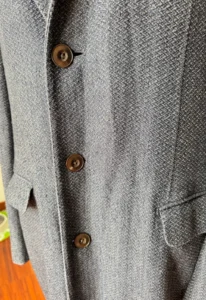 BOGLIOLI, trench coat, soprabito in misto lana/cotone Colore blu melange Taglia 54 IT - immagine 2