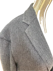 BOGLIOLI, trench coat, soprabito in misto lana/cotone Colore blu melange Taglia 54 IT - immagine 5