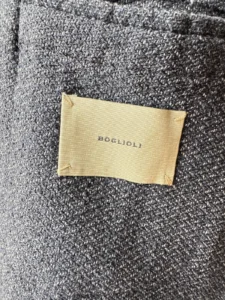 BOGLIOLI, trench coat, soprabito in misto lana/cotone Colore blu melange Taglia 54 IT - immagine 4