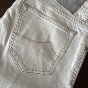 Jacob Cohen, jeans in denim di cotone+elastan Colore bianco Taglia W34