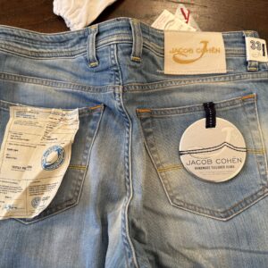 Jacob Cohen, blue jeans in denim di cotone+elastan Colore blu Taglia W33