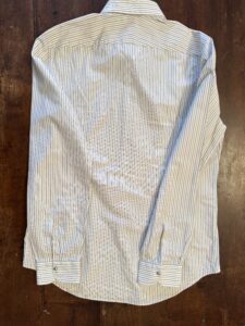 Louis Vuitton, camicia in cotone a a maniche lunghe Bianca con righe grigie Taglia 43 - immagine 5
