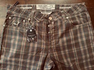 Jacob Cohen pantaloni in cotone Tartan a fondo marrone W34 - immagine 2