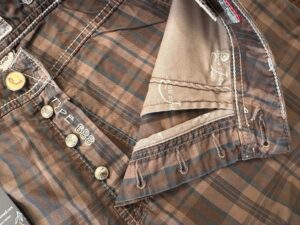 Jacob Cohen pantaloni in cotone Tartan a fondo marrone W34 - immagine 3