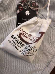 Jacob Cohen, pantaloni in cotone + elastan A righe bianche e blu Taglia W34 - immagine 5