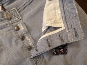 Jacob Cohen, pantaloni in cotone+elastan A righe azzurre e bianche Taglia W34 - immagine 4