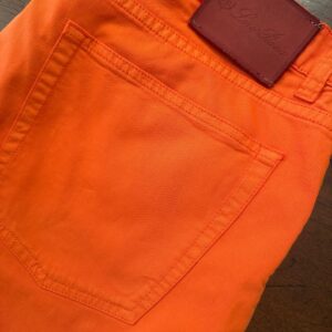 Loro Piana, pantaloni in cotone egiziano Colore arancione Taglia W36