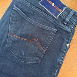 Jacob Cohen, blue jeans in denim di cotone + elastan Colore blu scuro Taglia W34