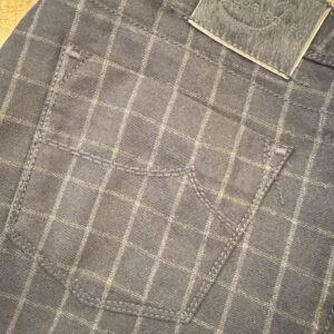 Jacob Cohen pantaloni in pura lana vergine A quadri su fondo blu Taglia W40