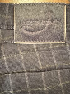 Jacob Cohen pantaloni in pura lana vergine A quadri su fondo blu Taglia W40 - immagine 2
