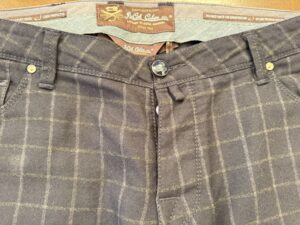 Jacob Cohen pantaloni in pura lana vergine A quadri su fondo blu Taglia W40 - immagine 4