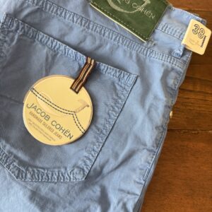 Jacob Cohen, shorts bermuda in cotone+elastan Colore bluette Taglia W38 - Nuovi !
