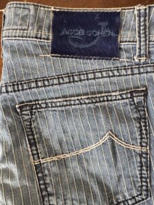 Jacob Cohen jeans in denim di cotone+elastan Gessato blu Taglia W34 - immagine 2