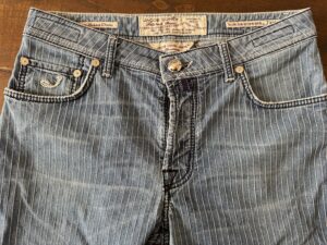 Jacob Cohen jeans in denim di cotone+elastan Gessato blu Taglia W34 - immagine 8