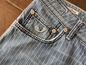 Jacob Cohen jeans in denim di cotone+elastan Gessato blu Taglia W34 - immagine 3