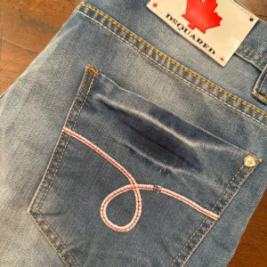 Dsquared2, blue jeans in denim di cotone + elastan Colore blu délavé Taglia W33