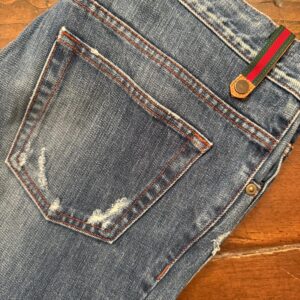 Gucci, blue jeans in denim di cotone Colore blu Taglia 48 IT