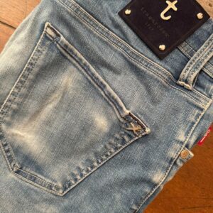Tramarossa blue jeans in denim di cotone + elastan Colore blu délavé Taglia W33