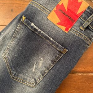 Dsquared2, blue jeans Ibrahimovič in denim di cotone+elastan Colore blu Taglia 46 IT