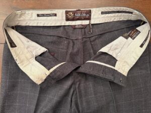 Jacob Cohen pantaloni in pura lana vergine A quadri su fondo grigio Taglia W40 - Nuovi ! - immagine 4