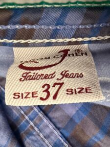 Jacob Cohen pantaloni in puro cotone Tartan a fondo azzurro Taglia W37 - Nuovi ! - immagine 7