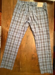 Jacob Cohen pantaloni in puro cotone Tartan a fondo azzurro Taglia W37 - Nuovi ! - immagine 6