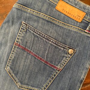 Tramarossa, blue jeans in denim di cotone+elastan Colore blu délavé Taglia W36