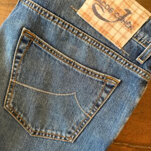 Jacob Cohen blue jeans in denim di cotone Colore blu Taglia W36