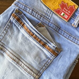 Dsquared2, blue jeans in denim di cotone+elastan Colore azzurro délavé Taglia W34