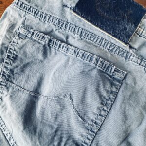Jacob Cohen, pantaloni in cotone+elastan Colore baby-blu Taglia W44 - Nuovi!