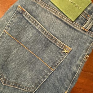 Tramarossa, blue jeans in denim di cotone + elastan Colore blu délavé Taglia W33