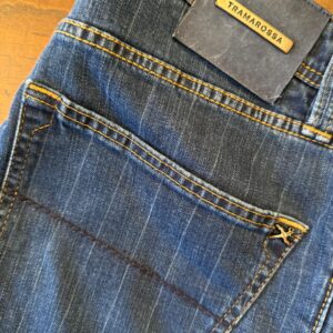 Tramarossa, blue jeans in denim di cotone+elastan Colore gessato blu  Taglia W36
