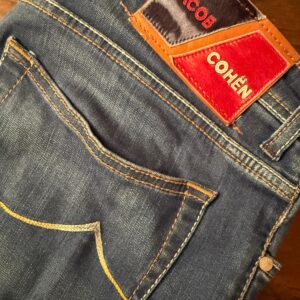 Jacob Cohen, blue jeans in denim di cotone+elastan Colore blu délavé Taglia W33