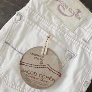 Jacob Cohen pantaloni in cotone+elastan Colore bianco Taglia W33 - Nuovi !