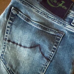 Jacob Cohen blue jeans in denim di cotone+elastan Colore blu délavé Taglia W36 - Nuovo !